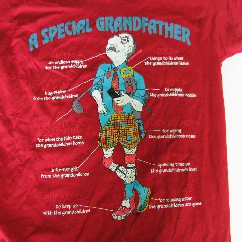 Vintage A Special Grandfather Caricature T-Shirt